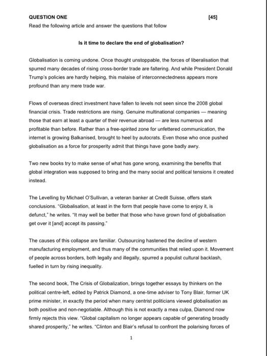 please read the article and answer 2.1 with more