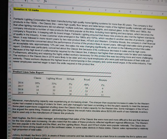 A B D 1 Question 6: 12 marks G H 2 3 4 Fantastic