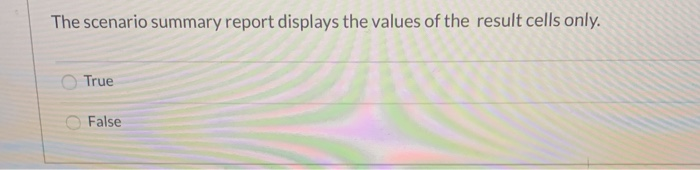 You can create a scenario report either as an