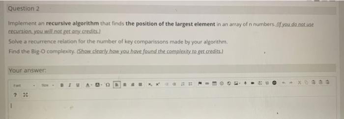 java programming Question 2 Implement an