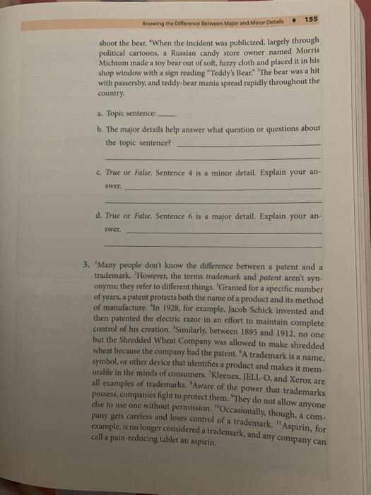 . 153 Knowing the Difference between Major and