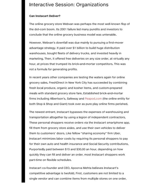 please read through and answer the questions at