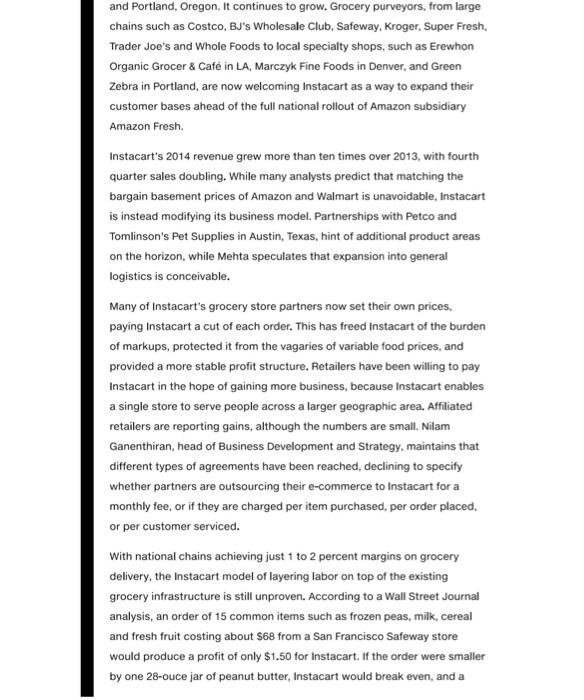 please read through and answer the questions at