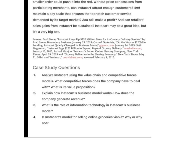 please read through and answer the questions at