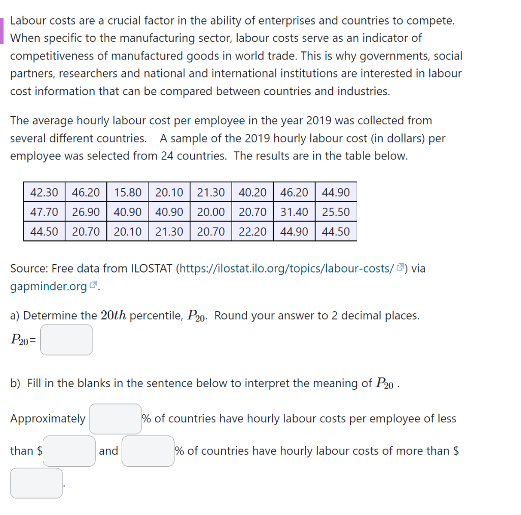 Labour costs are a crucial factor in the ability