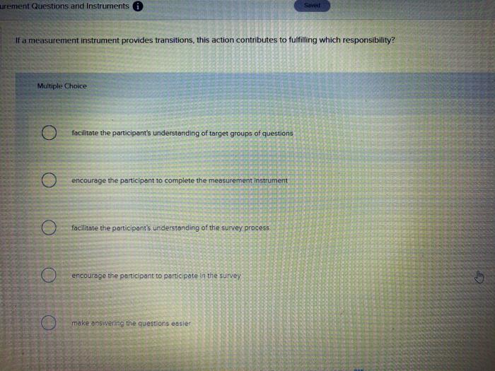 aurement Questions and Instruments Sav If a