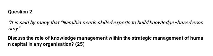 "It is said by many that "Namibia needs skilled