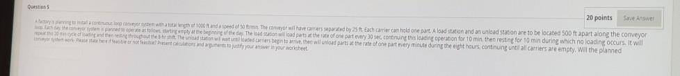 Questions 20 points Save Answer home la