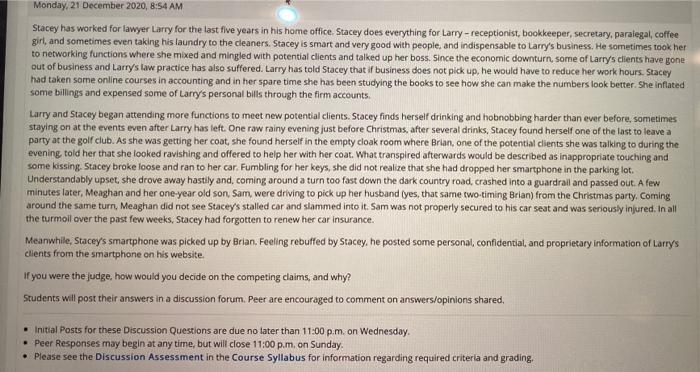 Monday, 21 December 2020, 8:54 AM Stacey has