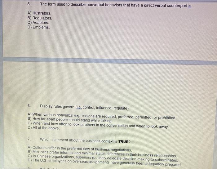 1. Within a business context, which statement