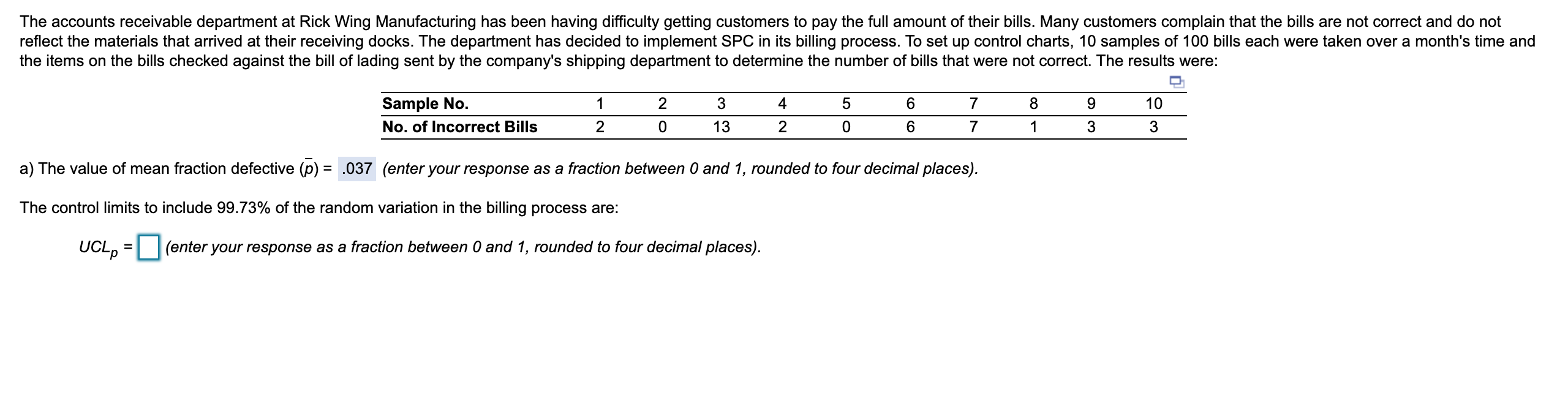 Please, I need to know: - how to get the UCL &