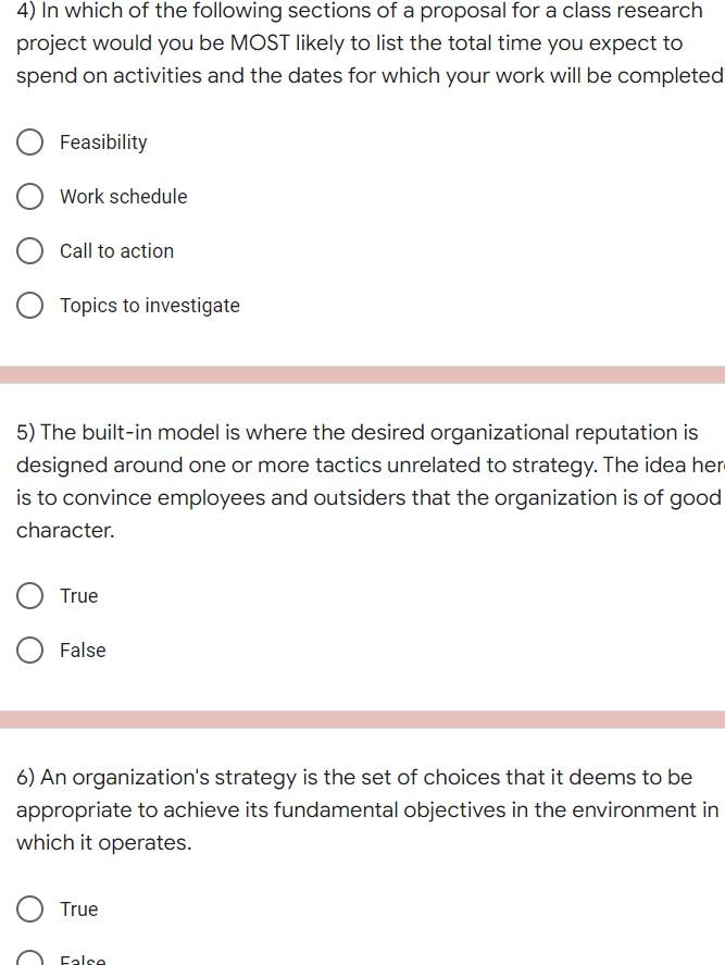 4) In which of the following sections of a