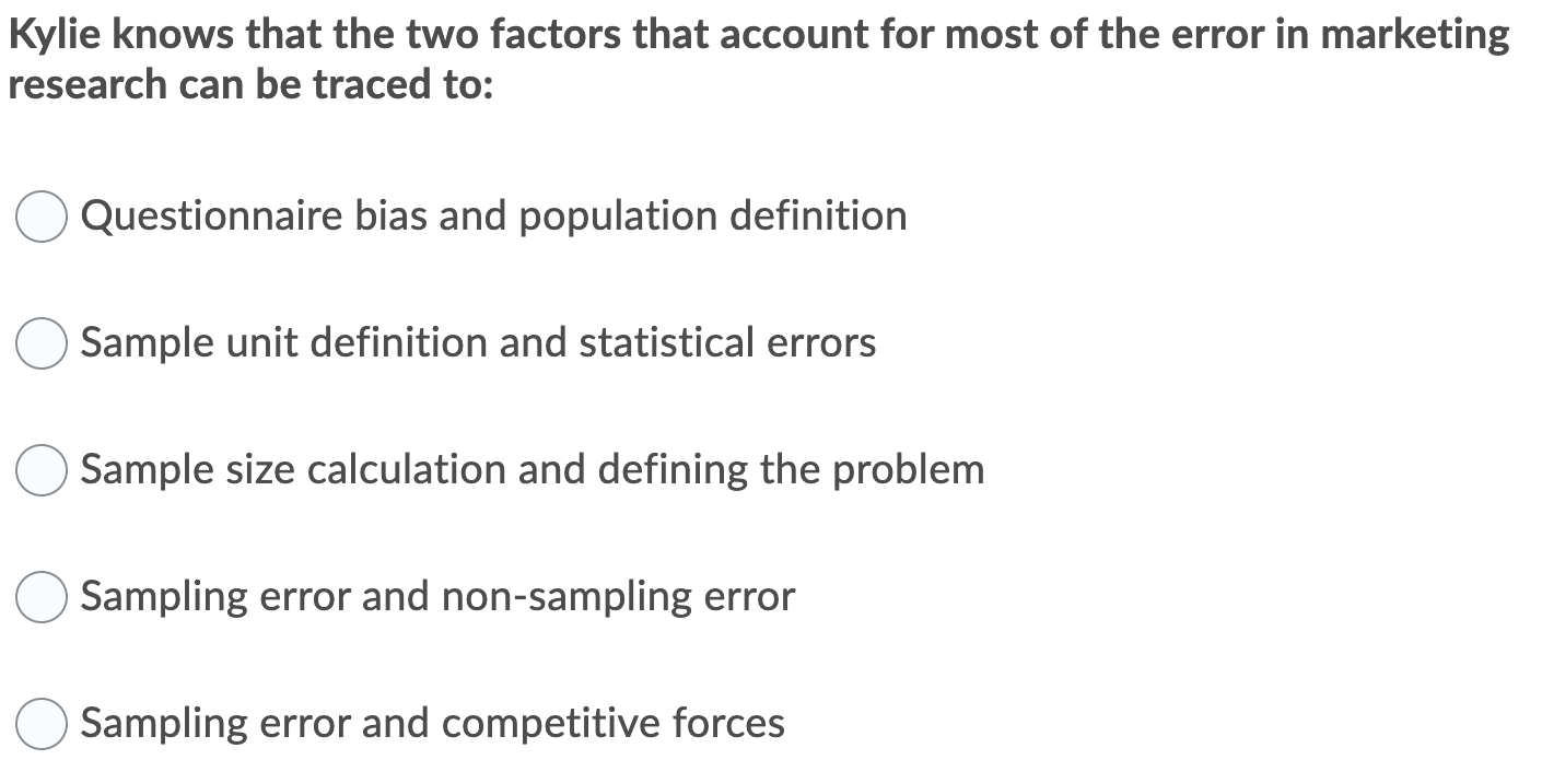 Kylie knows that the two factors that account for