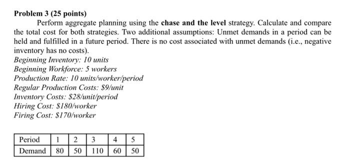 solve two aggregate planning problems with