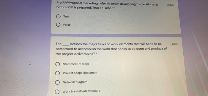 Pre RFP/Proposal marketing helps to begin