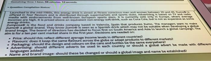 this is a case study, i want short answer please