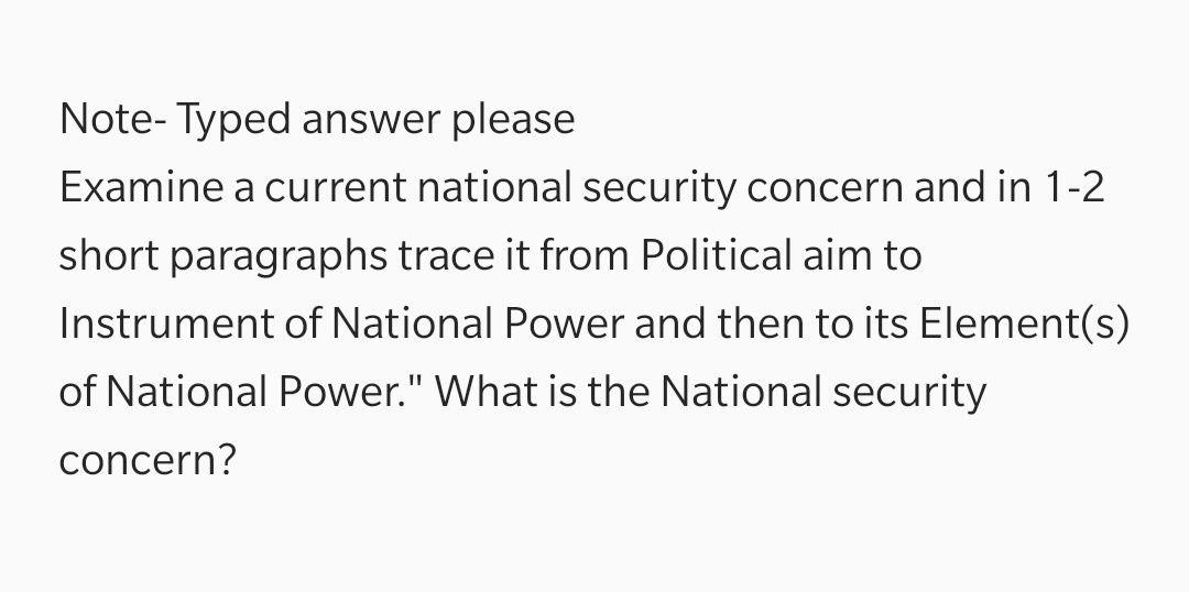 Note-Typed answer please Examine a current