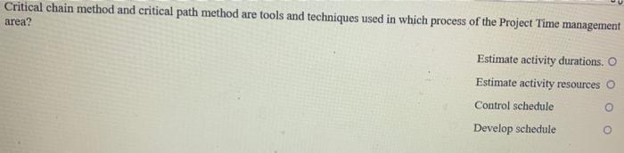Critical chain method and critical path method