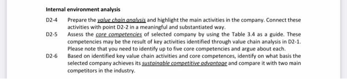 for Visa inc. Internal environment analysis D2-4