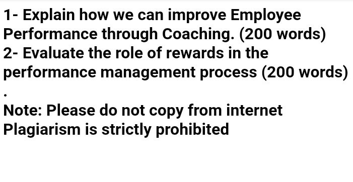 1- Explain how we can improve Employee