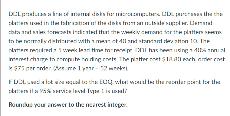 DDL produces a line of internal disks for
