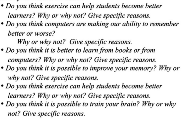 Do you think exercise can help students become