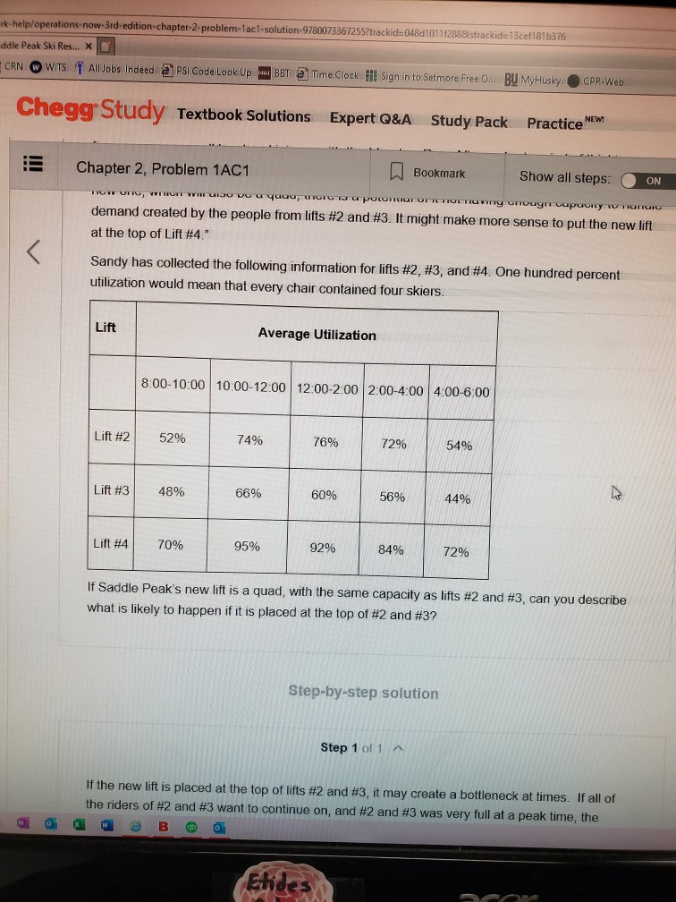 I need help with Chapter 2 Operations Now (third
