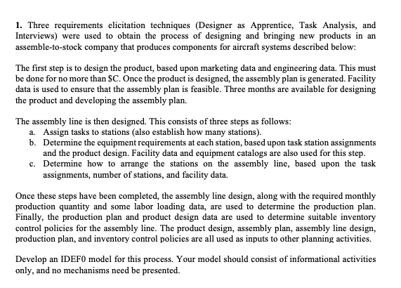 1. Three requirements elicitation techniques