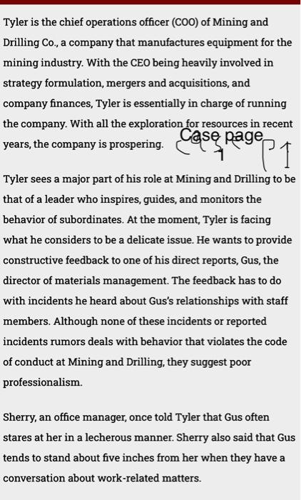 I post a case problem with a student respond and