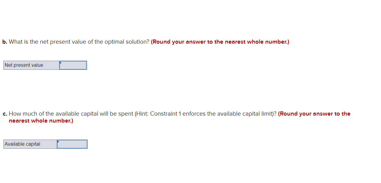 A firm has prepared the following binary integer