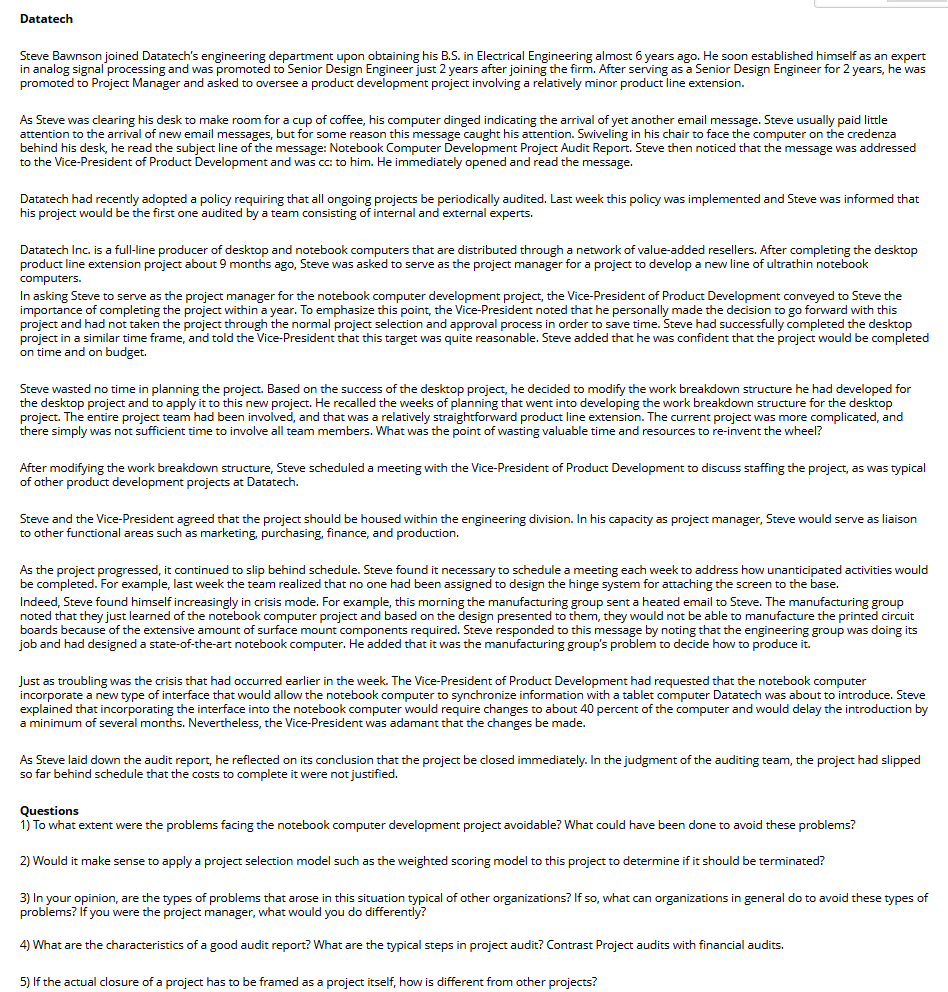 Datatech Steve Bawnson joined Datatech's