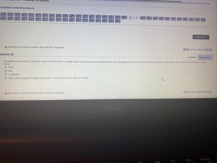 conds. Question Completion Status A Moving to