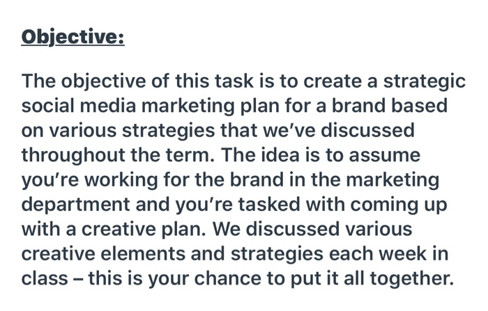 Objective: The objective of this task is to