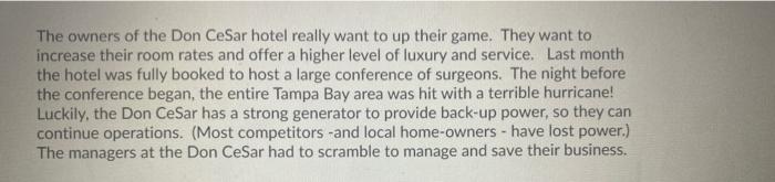 please help The owners of the Don CeSar hotel