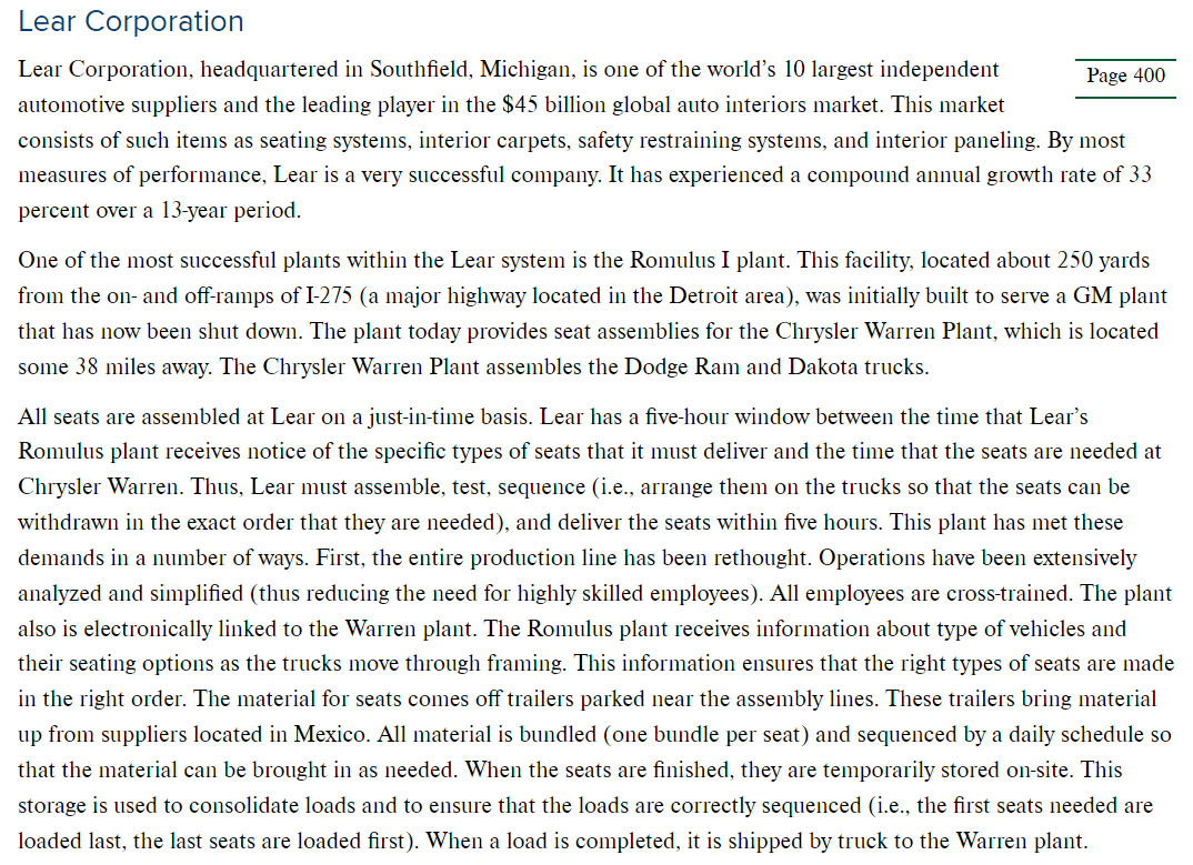 Lear Corporation Lear Corporation, headquartered