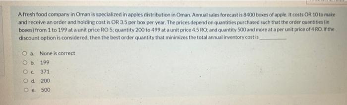 Afresh food company in Oman is specialized in