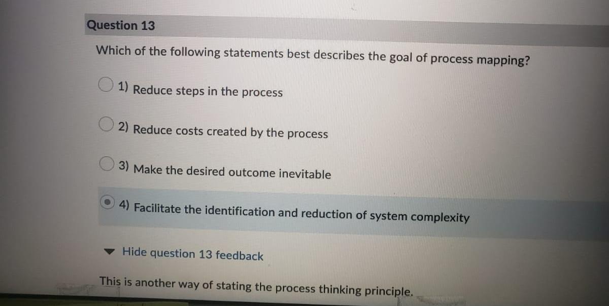 Question 13 Which of the following statements
