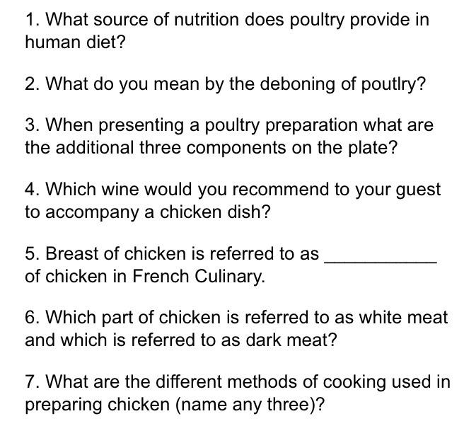 1. What source of nutrition does poultry provide
