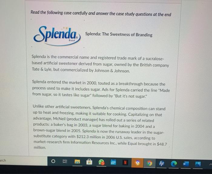 Read the following case carefully and answer the