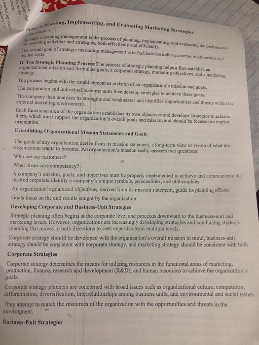 please help me summarize this chapter summarize