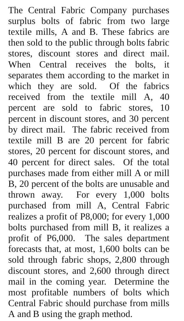 Hi pls, help me solve this using the Linear