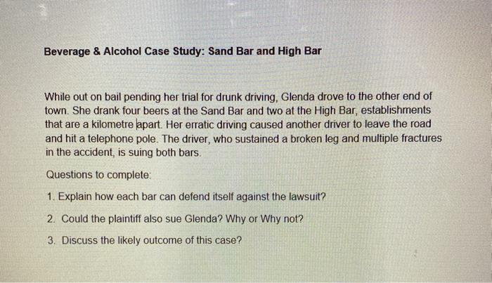 Canada Beverage & Alcohol Case Study: Sand Bar