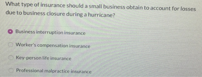 What type of insurance should a small business