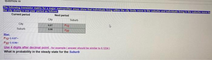 QUESTION 20 The following is a Time Series of Two