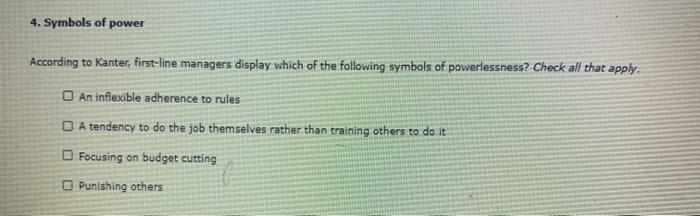 organizational behavior 4. Symbols of power