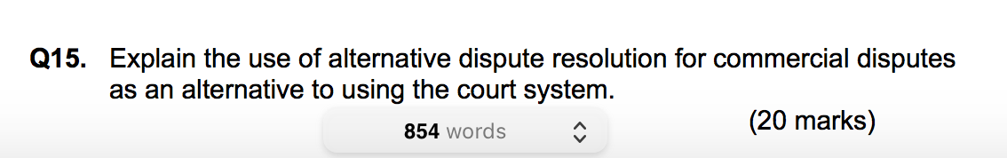 Explain the use of alternative dispute resolution
