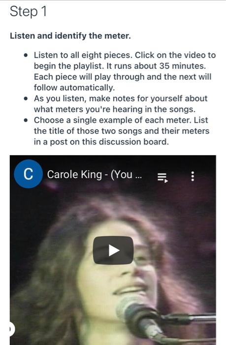 please help me, thanks Step 1 Listen and identify