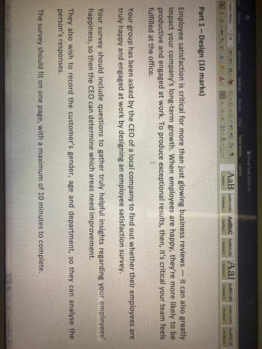 Group Task S2011) (4) Design Layout References