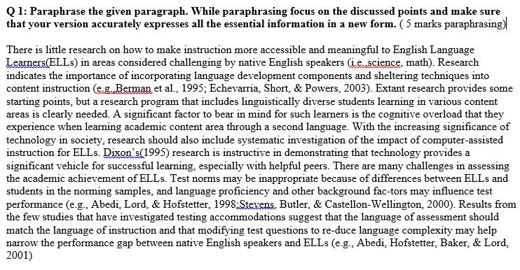 title Technical Writing & Presentation Skills Q1: