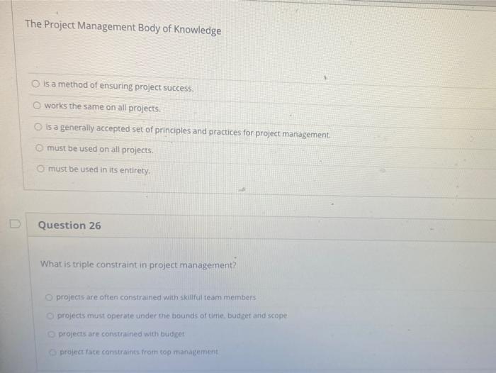 Planning processes Are part of the project plan